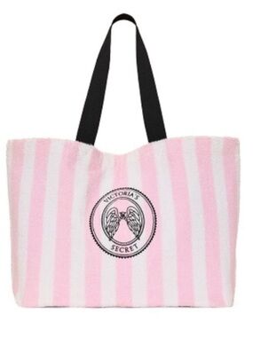 Victoria’s Secret Heritage Stripe Terry Tote Bag, NWT